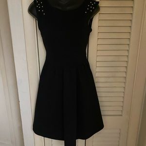 Stylish black dress open back